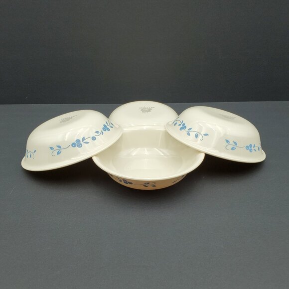 Corelle Blueberry Bouquet Fruit Dessert Berry Bowls Beige Blueberries Sauce Bowl - Picture 2 of 6